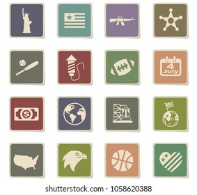 america web icons for user interface design