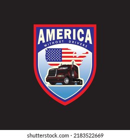 America Without Drivers Emblem logo sticker.eps