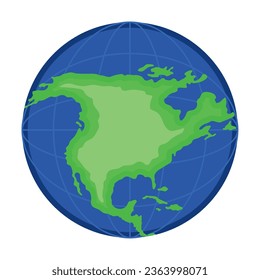 icono aislado del mapa mundial de estados unidos