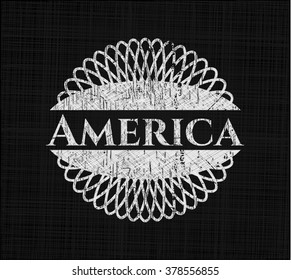 America written on a chalkboard