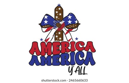 America Y'all Sublimation T-Shirt Design