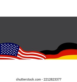 america-jerman flag vector illustration billateral