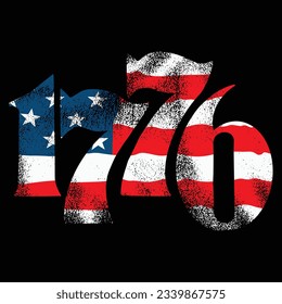 American 1779 , American Flag, 1776 , 4th of july , USA flag t-shirt design