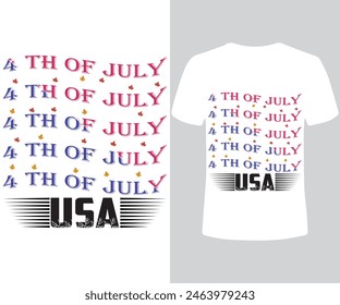 American 4th of july t shirt design 