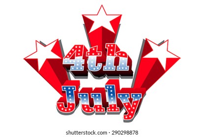 American 4th of July, vector