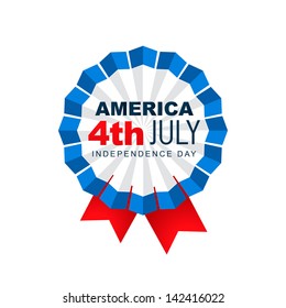 american 4th of july vector badge design