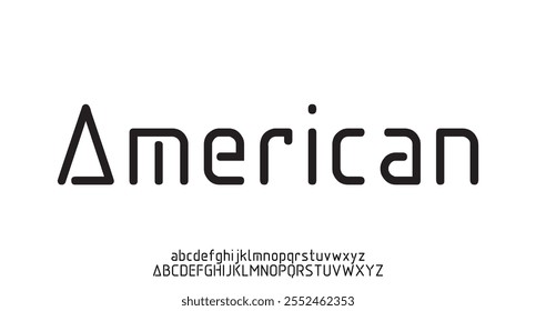 American, Abstract digital modern alphabet fonts. Typography technology electronic future creative font and number. vector illustration
