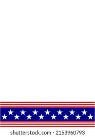 American abstract flag decorative patriotic border frame with empty space for your text.