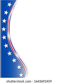 American abstract flag symbol corner frame card banner with copy space for your text.	
