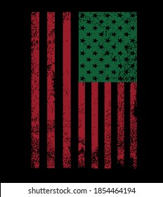 American and african grunge flag for t shirt design vector