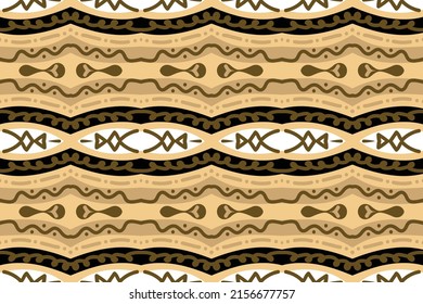 American African Seamless pattern of ethnic Tribal pattern. traditional fabric motif. Borneo pattern. vector design inspiration. Creative textile for wallpaper background fashion or cloth
