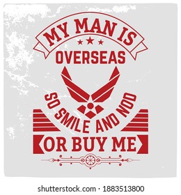 American Air force vector graphic, typographic for poster, vintage, label, badge, logo,  t-shirt and apparel. print design.