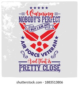 American Air force vector graphic, typographic for poster, vintage, label, badge, logo,  t-shirt and apparel. print design.