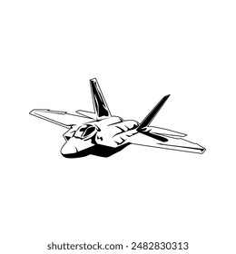 American Air Superiority Fighter Stealth Flugzeug Illustration