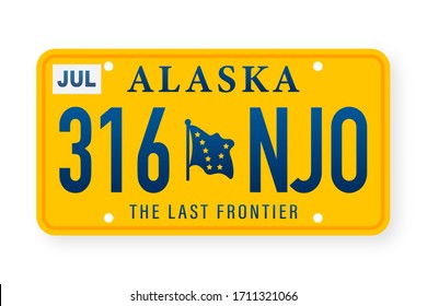 American alaska number. Retro style. Classic retro symbol. Vector template