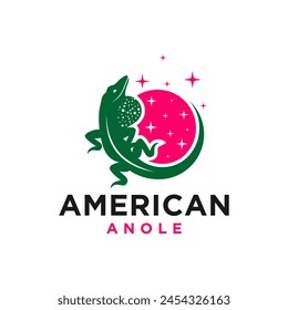 American anole mammal logo design