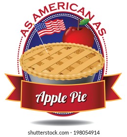 As American as apple pie icon. EPS 10 vector.