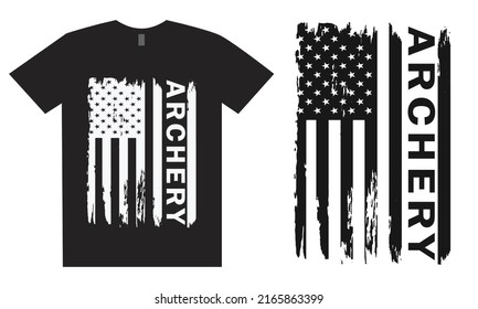 American Archery T Shirt Vector