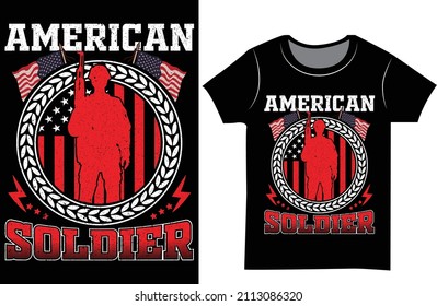 American Army Shirt Design. T Shirt Design For Man.