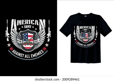 American Army T shirt Desing