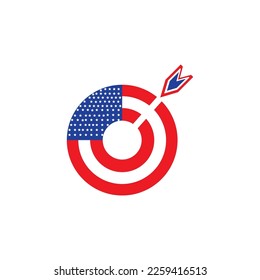 American Arrow Target Logo Illustration.