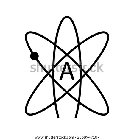 American Atheist symbol, vector design