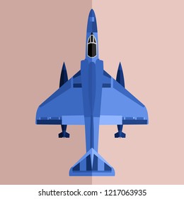American attacking ground target plane vector illustration