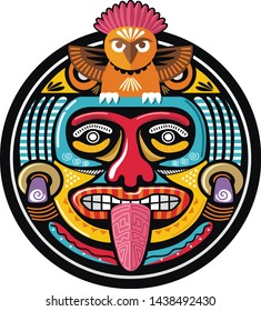 american aztec mayan culture ornament vector