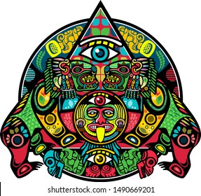 american aztec mayan mexican ornament vector