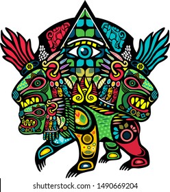 american aztec mayan mexican ornament vector