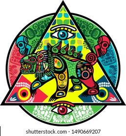 american aztec mayan mexican ornament vector