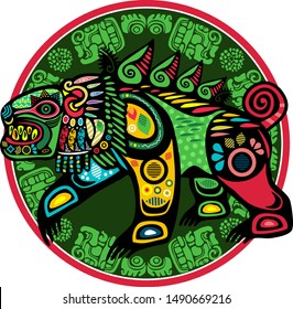 american aztec mayan mexican ornament vector