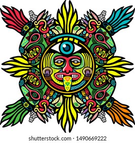 american aztec mayan mexican ornament vector