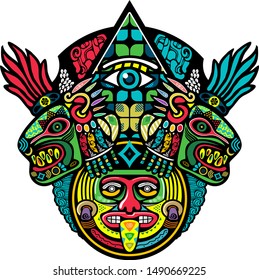 american aztec mayan mexican ornament vector