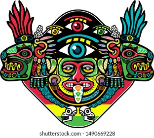 american aztec mayan mexican ornament vector