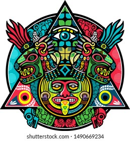 american aztec mayan mexican ornament vector