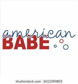 American Babe  Retro American Babe T- SHIRT DESIGN