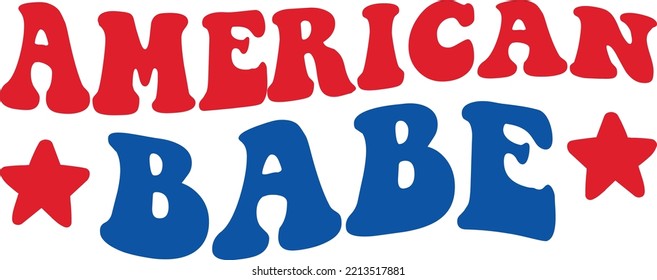 American Babe vector file, 4th of July svg design