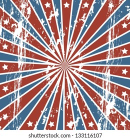 american background with stars, grunge. vector illustration