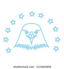 american bald eagle animal blue neon stars
