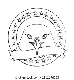 american bald eagle circular emblem