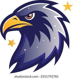 Logo de la mascota del águila calva americana