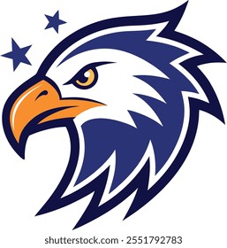 Logo de la mascota del águila calva americana