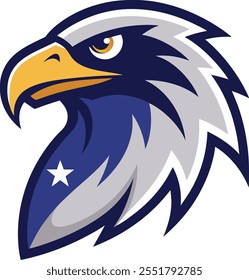 Logo de la mascota del águila calva americana