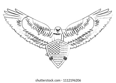 american bald eagle shield