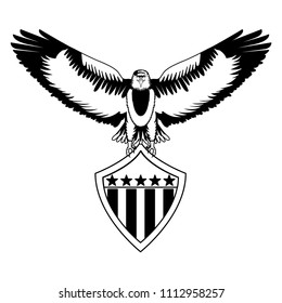 american bald eagle shield
