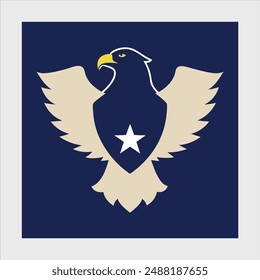 American bald eagle silhouette vector