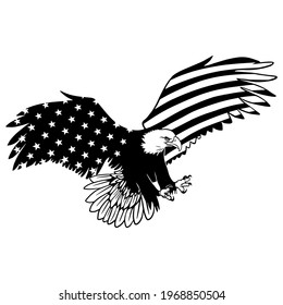 American Bald Eagle svg.Wings American flag cut.Flying eagle svg. Claw Animal Government Law Mascot Logo. Clipart Vector Cut Cutting. USA Eagle cricut cut file svg