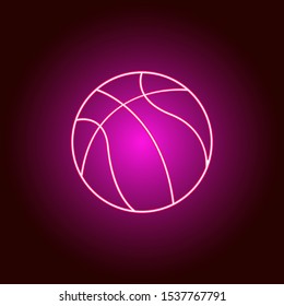 American, ball, basketball, icon. Modern American USA vector icon - neon vector. Can be used for web, mobile