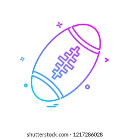 American Ball icon design vector